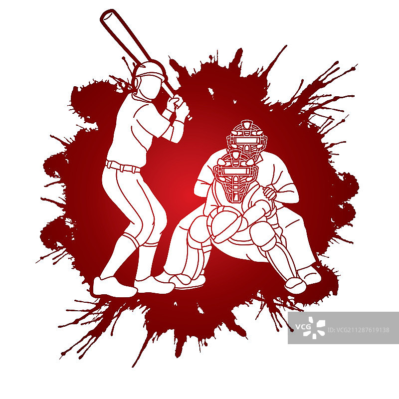 棒球运动员卡通运动图形图片素材