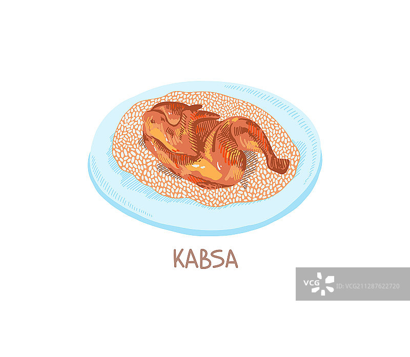 阿拉伯传统菜肴 Kabsa图片素材