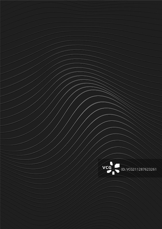 黑色背景上的银色线条抽象图案图片素材