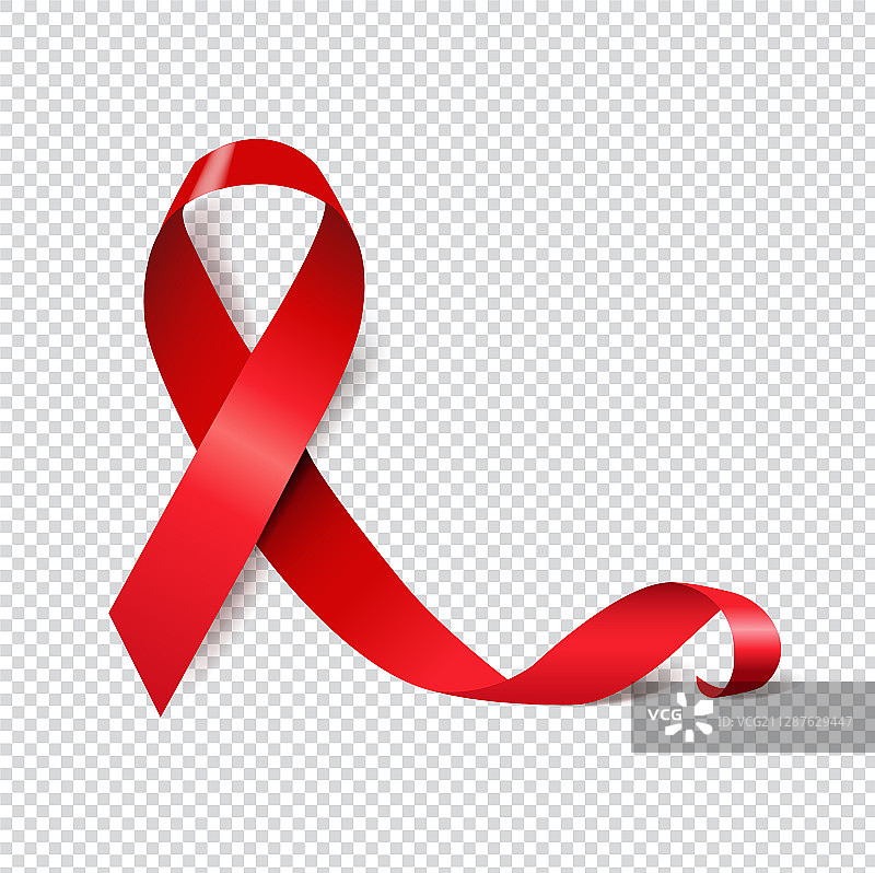 红色丝带艾滋病日透明背景图片素材