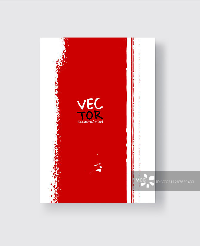 白色背景上的黑色红色墨笔笔触图片素材