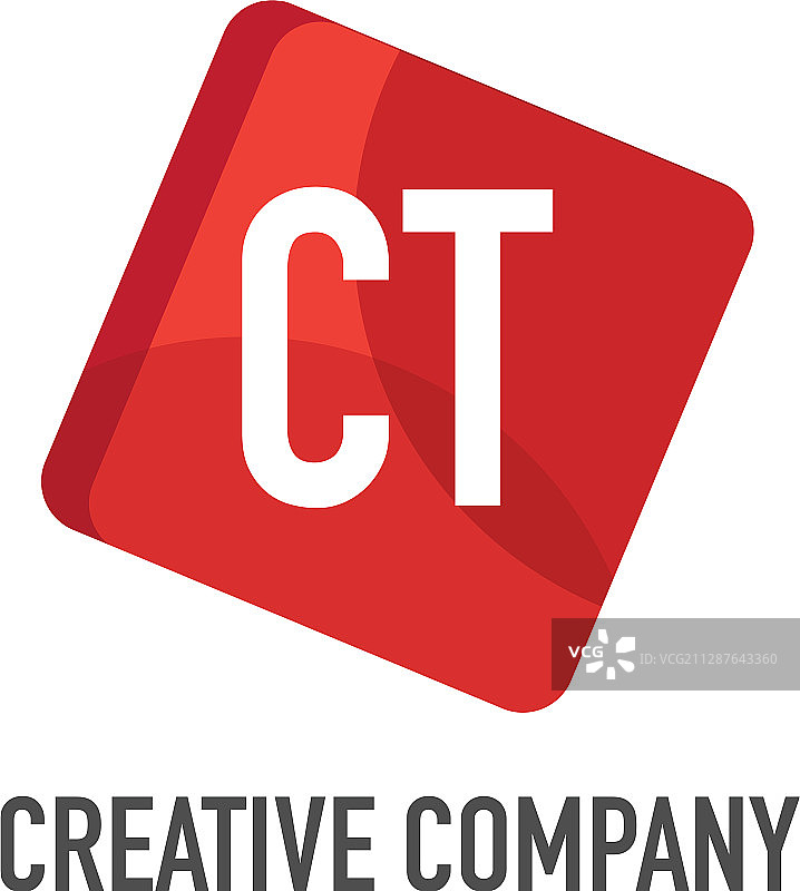CT字母Logo模板设计图片素材