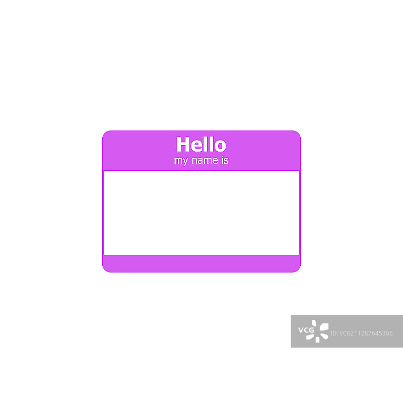 你好我的名字是标签贴纸图片素材