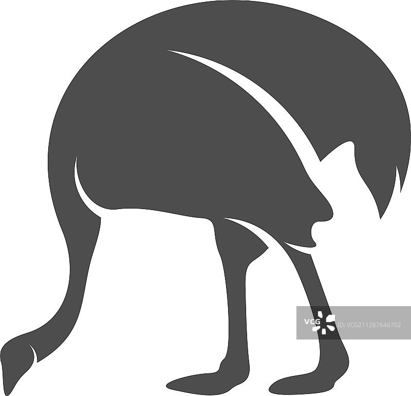 鸵鸟logo动物图形设计图片素材