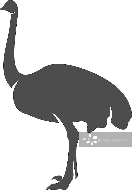 鸵鸟logo动物图形设计图片素材