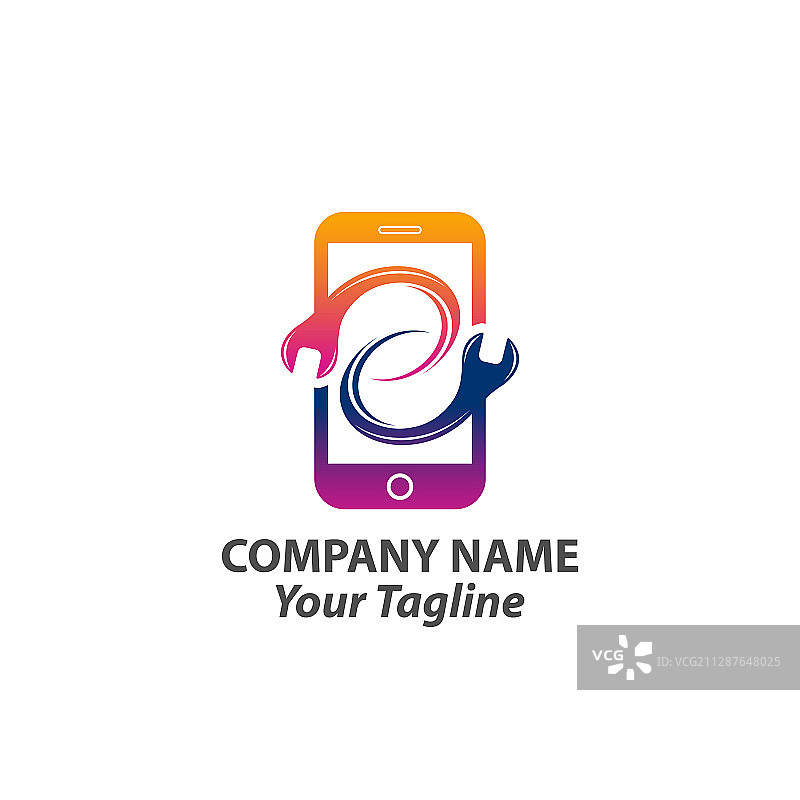 服务电话标志模板设计或图标图片素材