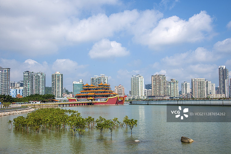 广东省珠海市珠海野狸岛海韵情侣路海湾图片素材