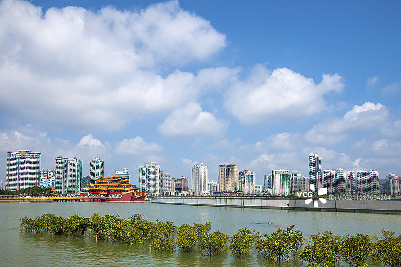 广东省珠海市珠海野狸岛海韵情侣路海湾图片素材