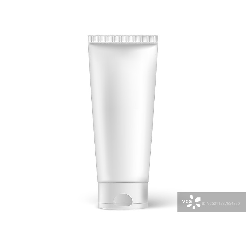 逼真的3D塑料化妆品软管包装图片素材