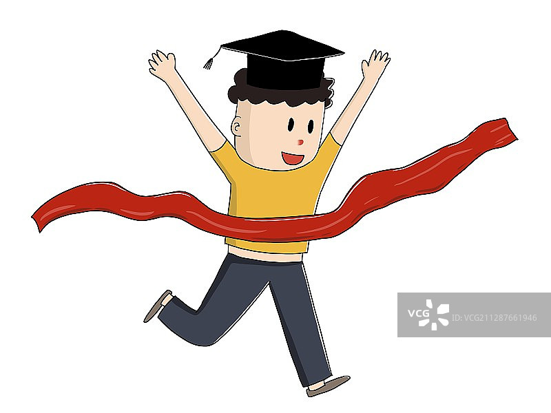 插画：高考成功图片素材