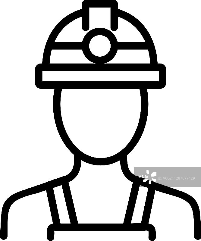 矿工轮廓图标图片素材