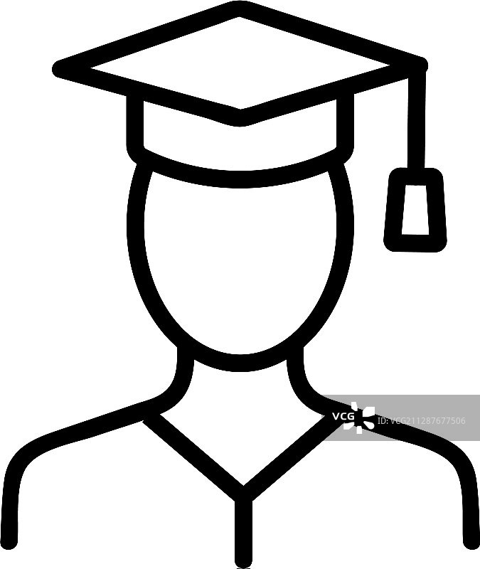 学生轮廓图标图片素材