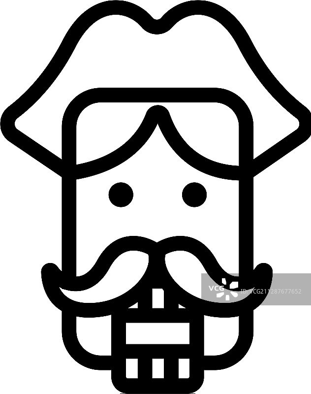 胡桃夹子轮廓图标图片素材