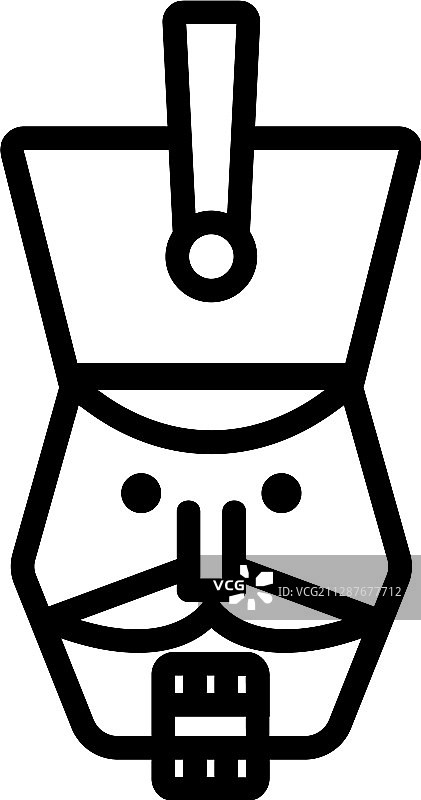 胡桃夹子轮廓图标图片素材