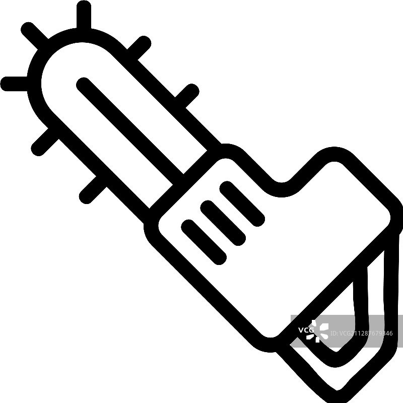 链锯轮廓图标图片素材