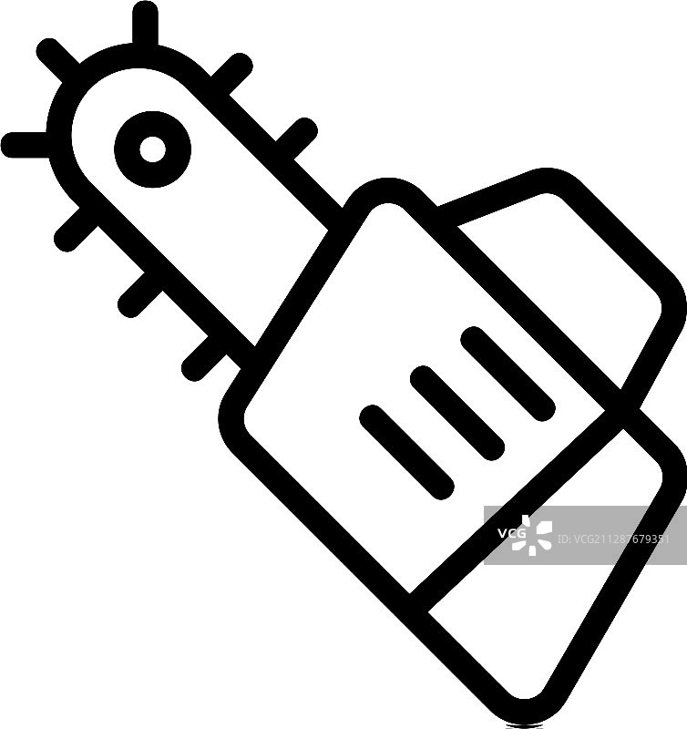 链锯轮廓图标图片素材
