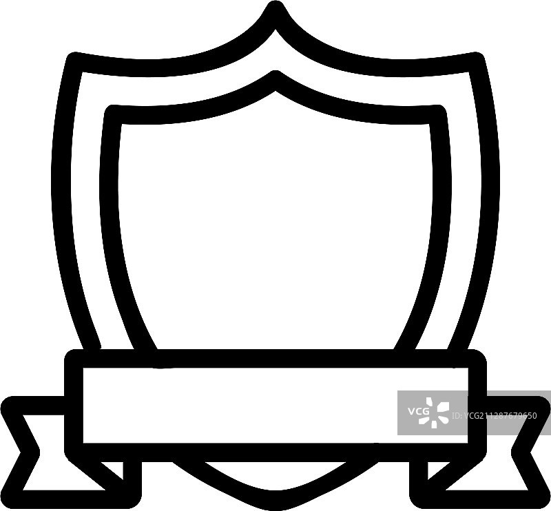 孤立的旧纹章图标图片素材