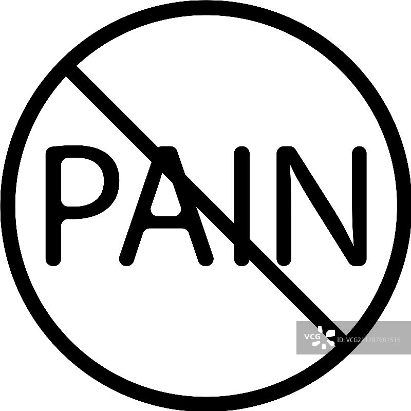 疼痛轮廓图标图片素材