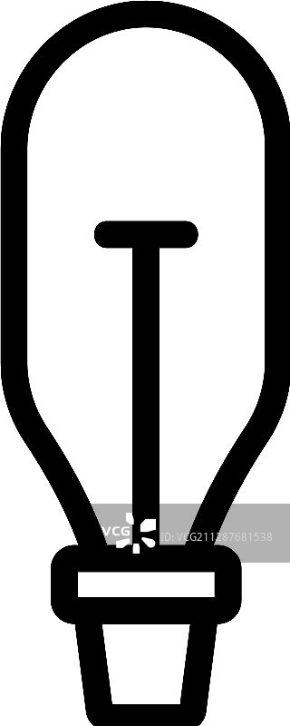 灯泡图标轮廓符号图片素材