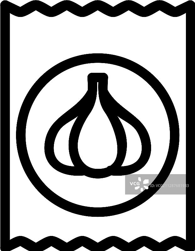 大蒜轮廓图标图片素材