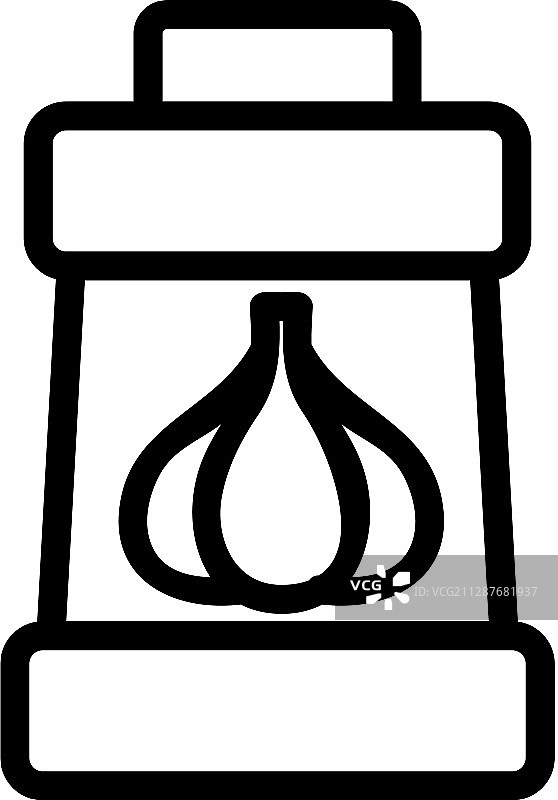 大蒜轮廓图标图片素材