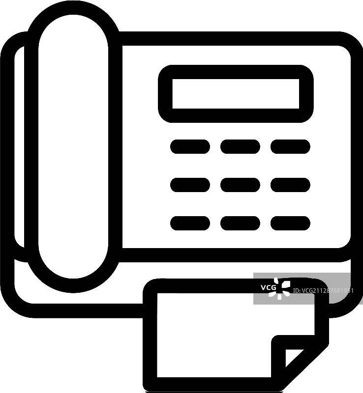 传真图标隔离轮廓符号图片素材