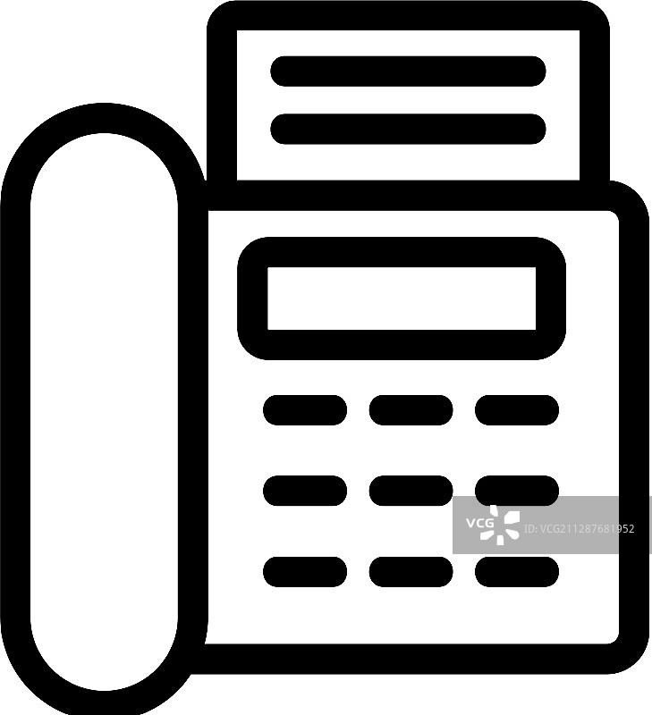 传真图标隔离轮廓符号图片素材