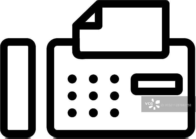 传真图标隔离轮廓符号图片素材