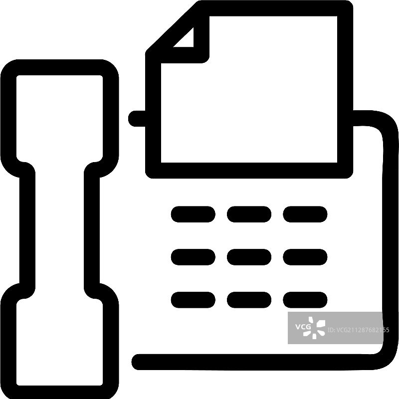 传真图标隔离轮廓符号图片素材