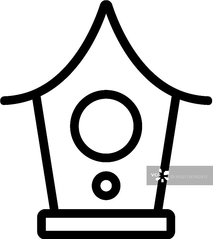 鸟屋图标轮廓符号图片素材