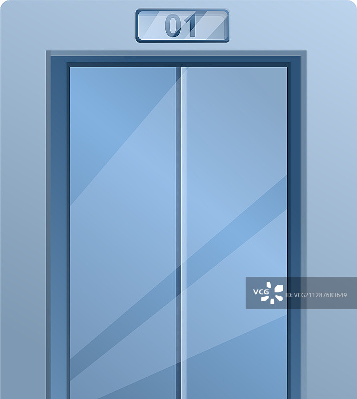 现代电梯图标卡通风格图片素材