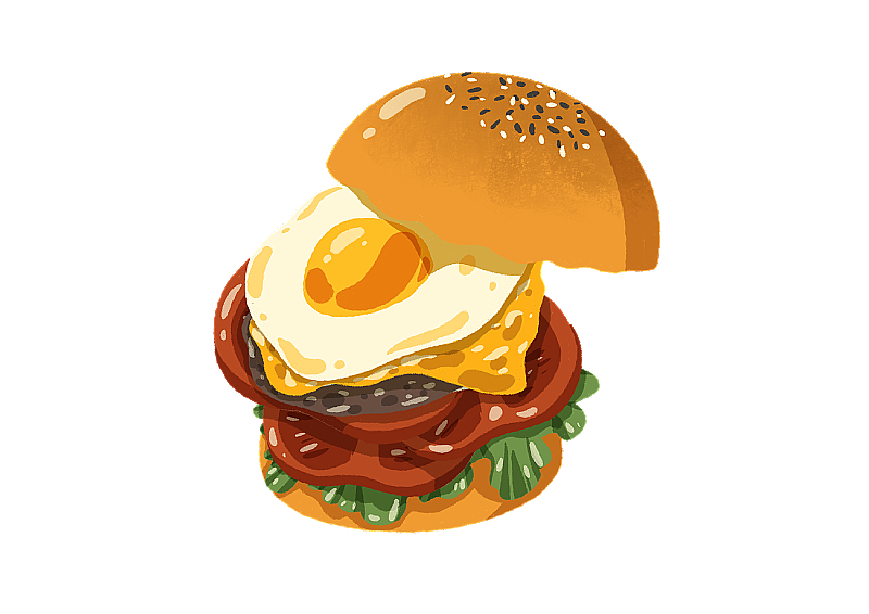 一个汉堡图片素材