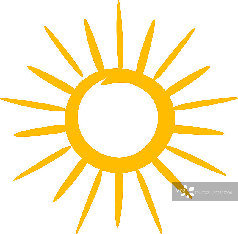 炎热天气和温暖符号太阳图标图片素材