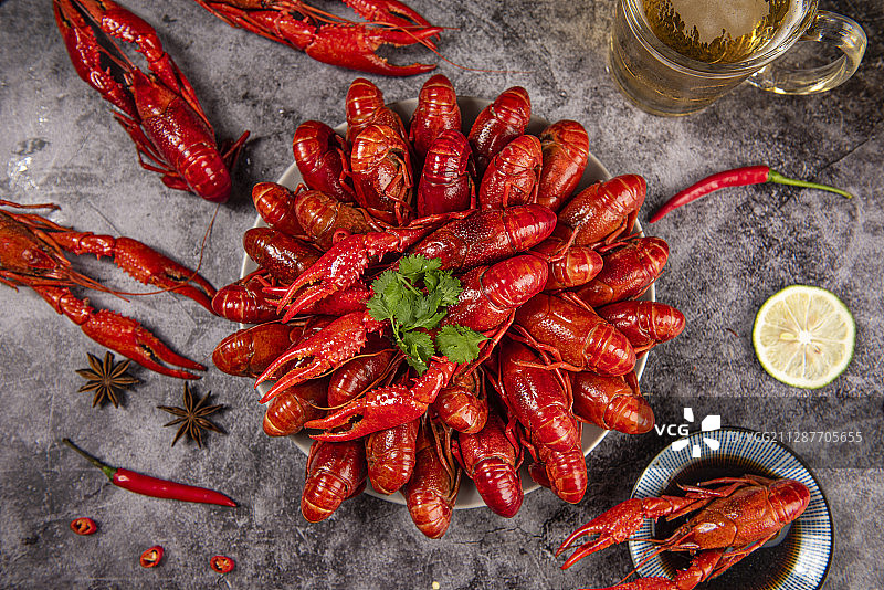 美食啤酒小龙虾图片素材