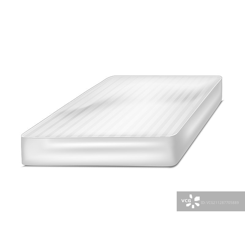逼真3D白色空白床垫图片素材