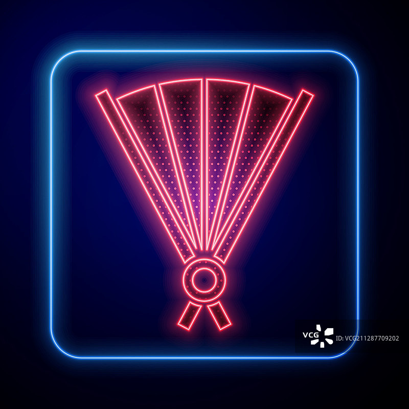 发光霓虹灯传统纸质中式或日式灯笼图片素材