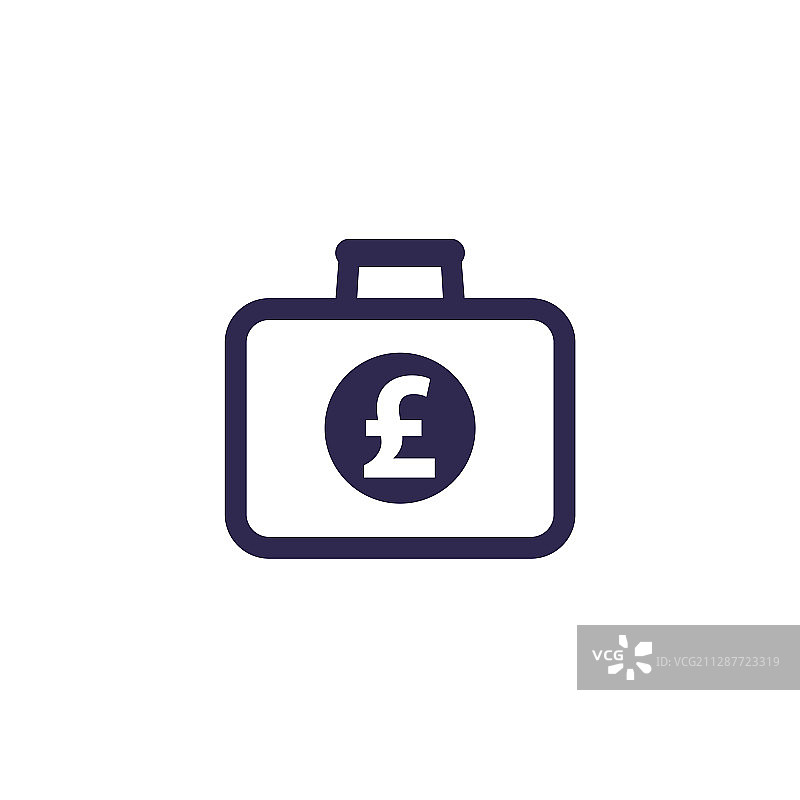 带有英镑的作品集图标图片素材