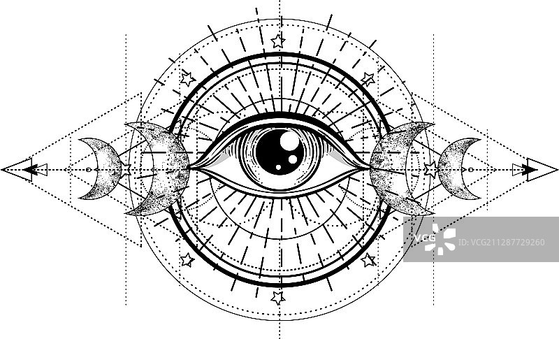 普罗维登斯之眼共济会标志图片素材