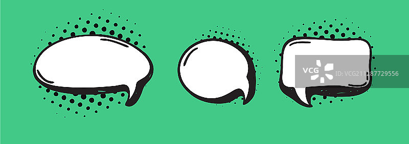 手绘语音气泡爆炸波普艺术设计图片素材