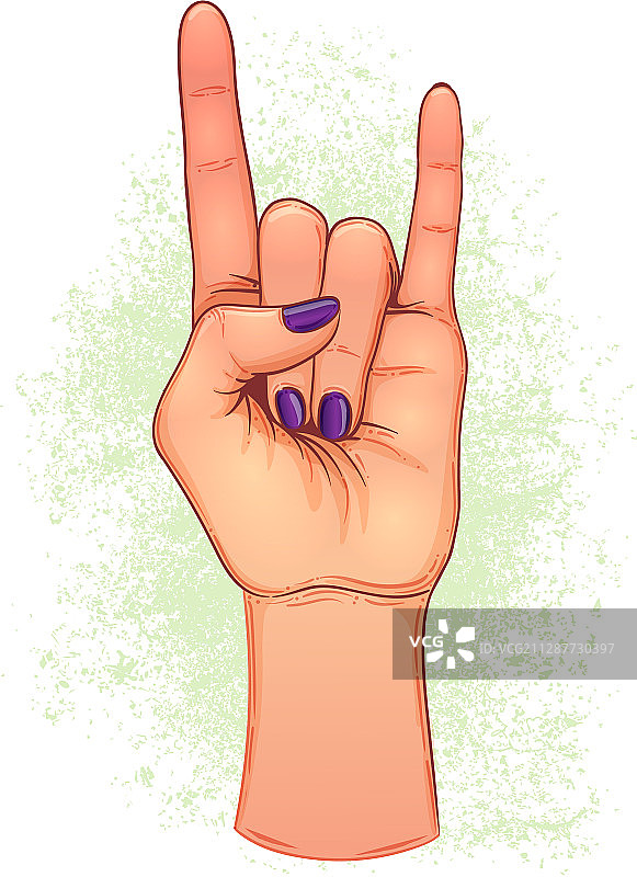 手绘摇滚标志图片素材