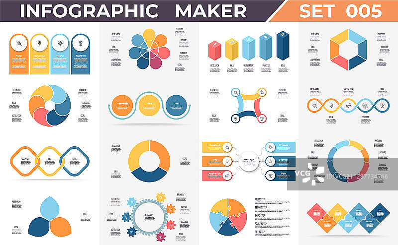 商业信息图表示例图片素材