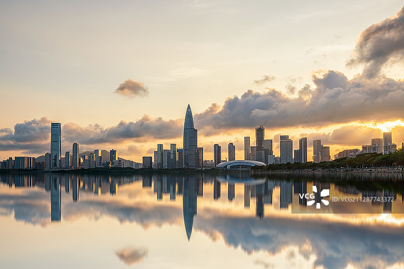 深圳市南山区城市风光全景图片素材