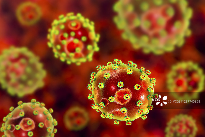 拉沙病毒颗粒插图图片素材