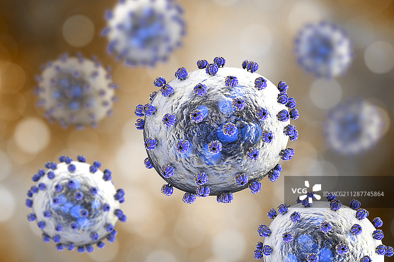 拉沙病毒颗粒插图图片素材