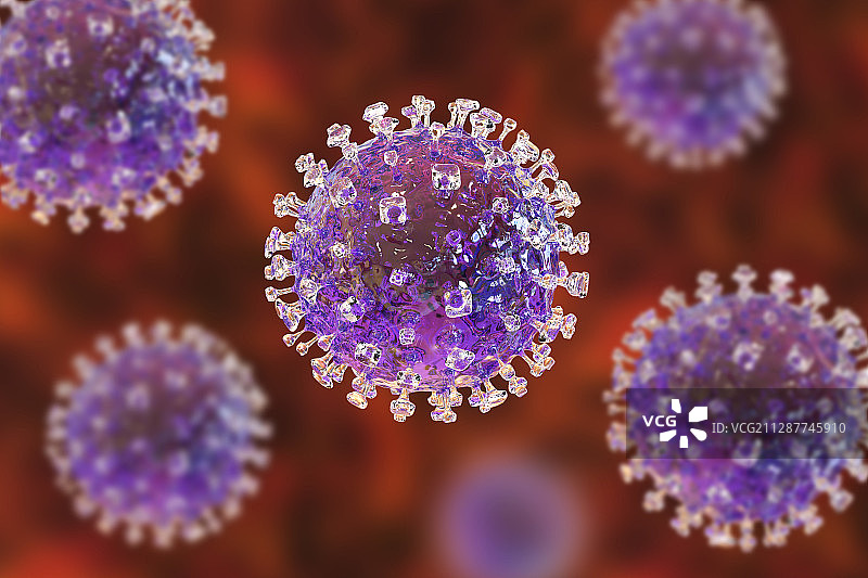 尼帕病毒颗粒插图图片素材