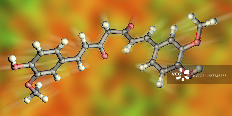 姜黄素分子图片素材