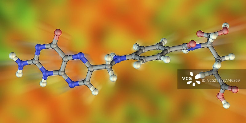 叶酸维生素B9分子图片素材