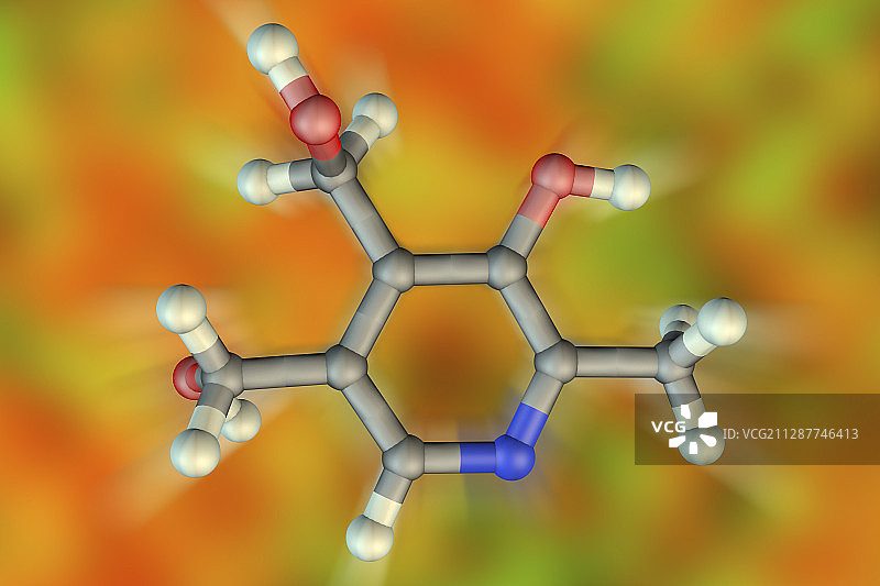 维生素B6有机化合物分子图片素材
