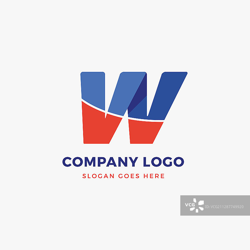 W字母标志设计模板图片素材