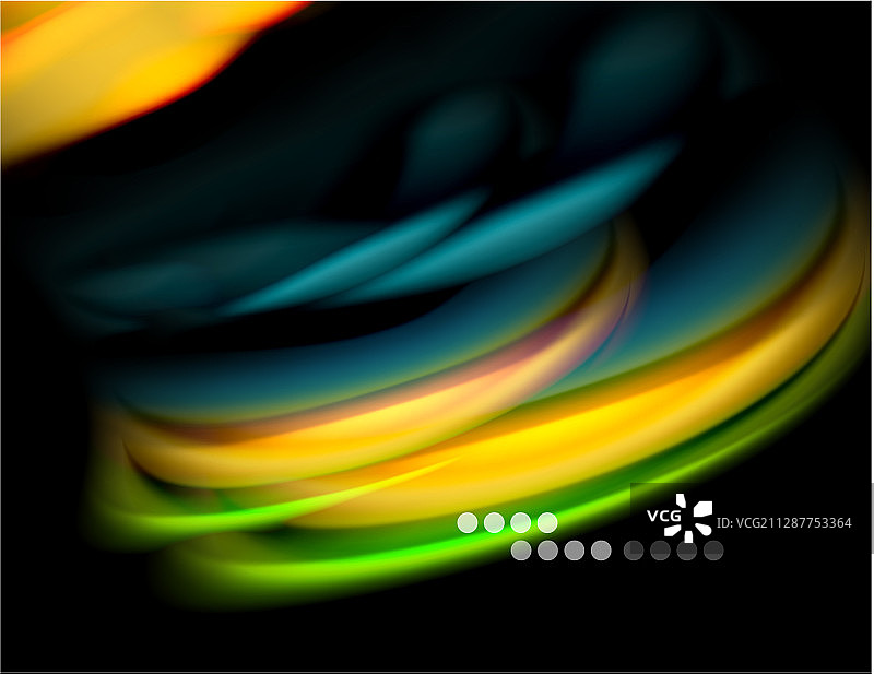 丝绸光滑的线条上的黑色液体液体的颜色图片素材